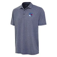 Men's Antigua  Heather Navy New York Rangers Scheme Polo
