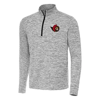 Men's Antigua Black Ottawa Senators Cause Quarter-Zip Top