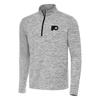 Men's Antigua Black Philadelphia Flyers Cause Quarter-Zip Top
