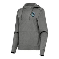 Women's Antigua Heather Seattle Kraken Justice Pullover Hoodie