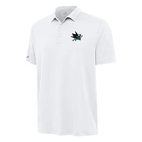 Men's Antigua White San Jose Sharks Reprocess Polo