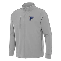 Men's Antigua Gray St. Louis Blues Regard Full-Zip Jacket
