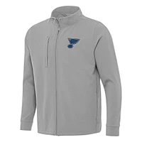 Men's Antigua Gray St. Louis Blues Regard Full-Zip Jacket