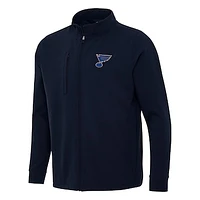 Men's Antigua Navy St. Louis Blues Regard Full-Zip Jacket