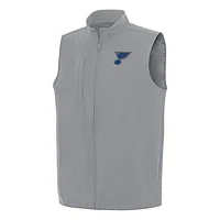 Men's Antigua Gray St. Louis Blues Regard Full-Zip Vest
