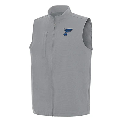 Men's Antigua Gray St. Louis Blues Regard Full-Zip Vest