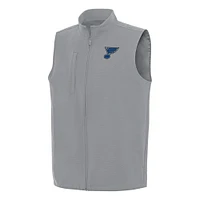 Men's Antigua Gray St. Louis Blues Regard Full-Zip Vest