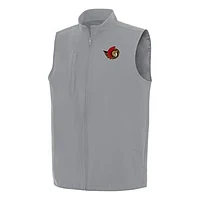 Men's Antigua Gray Ottawa Senators Regard Full-Zip Vest