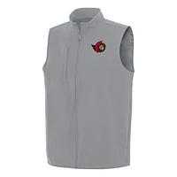 Men's Antigua Gray Ottawa Senators Regard Full-Zip Vest