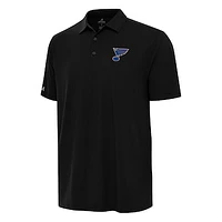 Men's Antigua Black St. Louis Blues Era Polo