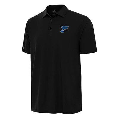 Men's Antigua Black St. Louis Blues Era Polo