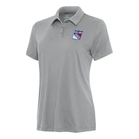 Women's Antigua Gray New York Rangers Reprocess Polo