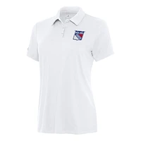 Women's Antigua White New York Rangers Reprocess Polo
