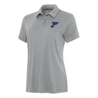 Women's Antigua Gray St. Louis Blues Reprocess Polo