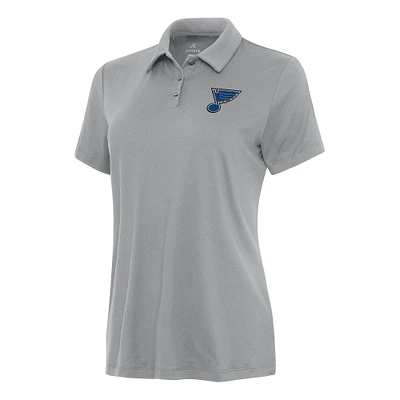 Women's Antigua Gray St. Louis Blues Reprocess Polo