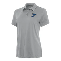 Women's Antigua Gray St. Louis Blues Reprocess Polo