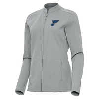 Women's Antigua  Gray St. Louis Blues Regard Full-Zip Jacket