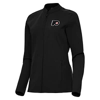 Women's Antigua  Black Philadelphia Flyers Regard Full-Zip Jacket