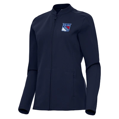 Women's Antigua  Navy New York Rangers Regard Full-Zip Jacket