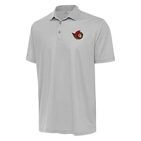 Men's Antigua Gray/White Ottawa Senators Rings Polo