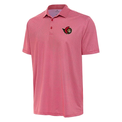 Men's Antigua Red/White Ottawa Senators Rings Polo