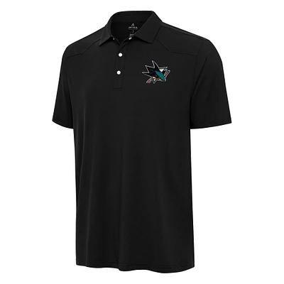 Men's Antigua  Black San Jose Sharks Western Polo