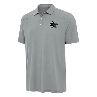 Men's Antigua  Gray San Jose Sharks Western Polo