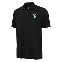 Men's Antigua  Black Seattle Kraken Western Polo