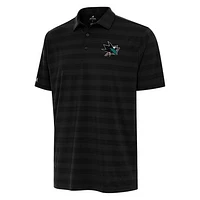 Men's Antigua  Black San Jose Sharks Big & Tall Tunnel Polo