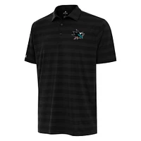 Men's Antigua  Black San Jose Sharks Big & Tall Tunnel Polo