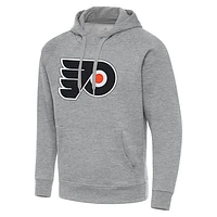 Men's Antigua Heather Gray Philadelphia Flyers Big & Tall Victory Pullover Hoodie