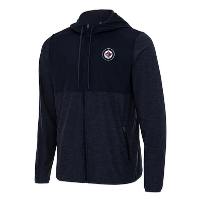 Men's Antigua Navy Winnipeg Jets Sway Full-Zip Hoodie Jacket