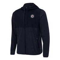Men's Antigua Navy Winnipeg Jets Sway Full-Zip Hoodie Jacket