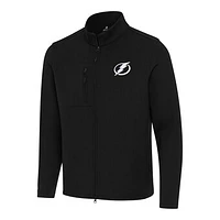 Men's Antigua Tampa Bay Lightning Objection Double-Peached Full-Zip Jacket