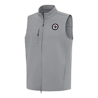 Men's Antigua Gray Winnipeg Jets Demand Full-Zip Vest
