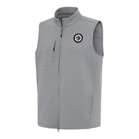 Men's Antigua Gray Winnipeg Jets Demand Full-Zip Vest