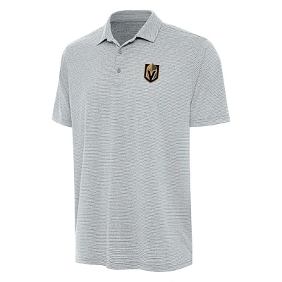Men's Antigua  Heather Gray Vegas Golden Knights Scheme Polo