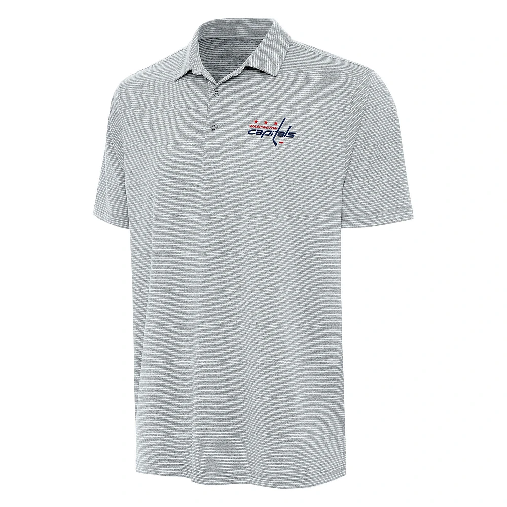 Men's Antigua Heather Washington Capitals Scheme Polo