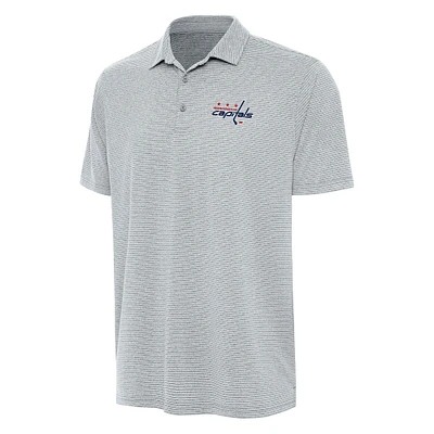 Men's Antigua Heather Washington Capitals Scheme Polo