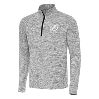 Men's Antigua Black Tampa Bay Lightning Cause Quarter-Zip Top