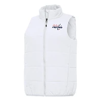 Women's Antigua White Washington Capitals Experience Full-Zip Vest