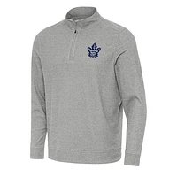 Men's Antigua Heather Toronto Maple Leafs Subtle Quarter-Zip Sweatshirt