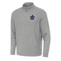 Men's Antigua Heather Toronto Maple Leafs Subtle Quarter-Zip Sweatshirt
