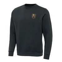 Men's Antigua Charcoal Vegas Golden Knights Victory Crewneck Pullover Sweatshirt
