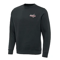 Men's Antigua Charcoal Washington Capitals Victory Crewneck Pullover Sweatshirt