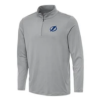 Men's Antigua Gray Tampa Bay Lightning Reprocess Quarter-Zip Top