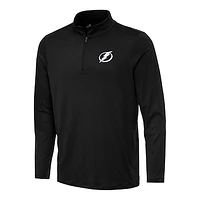 Men's Antigua Black Tampa Bay Lightning Reprocess Quarter-Zip Top