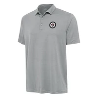 Men's Antigua Gray Winnipeg Jets Reprocess Polo