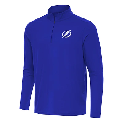Men's Antigua Royal Tampa Bay Lightning Intent Quarter-Zip Top