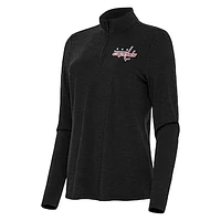 Women's Antigua Heather Washington Capitals Bright Quarter-Zip Top